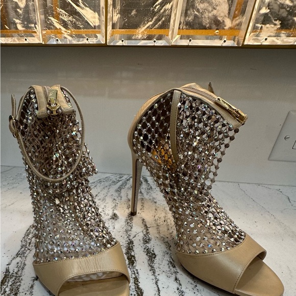 Rene Caovilla gold and Silver Mesh Heels - Picture 10 of 11